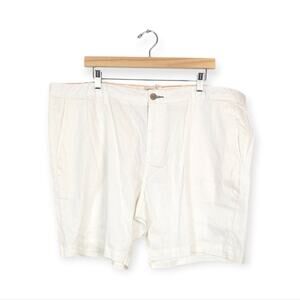 NWT Faherty White Cotton Linen Blend Tradewinds 7.5" Inseam Shorts Size 42
